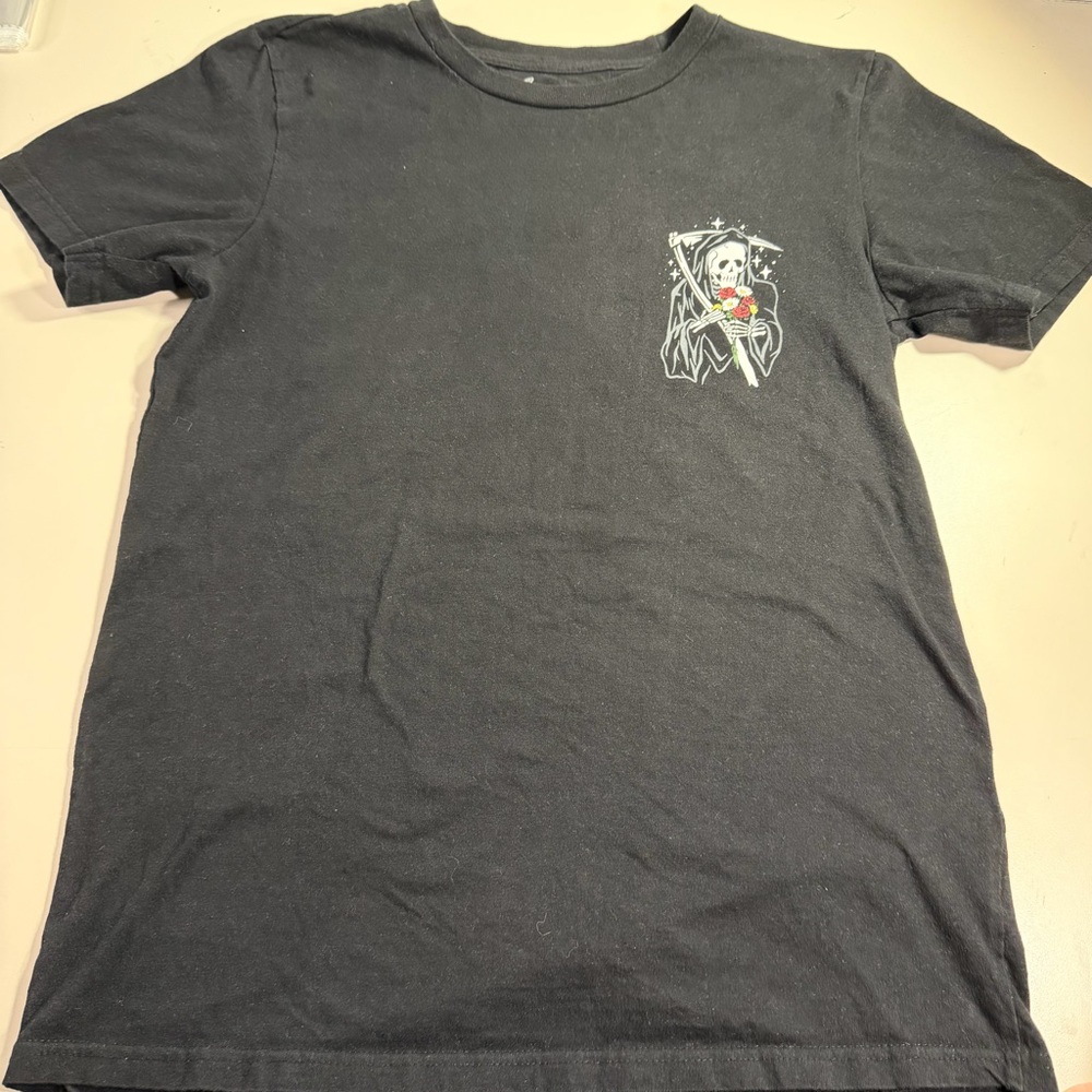 Taco Tuesday Mens TShirt Medium Green Skeleton Roses